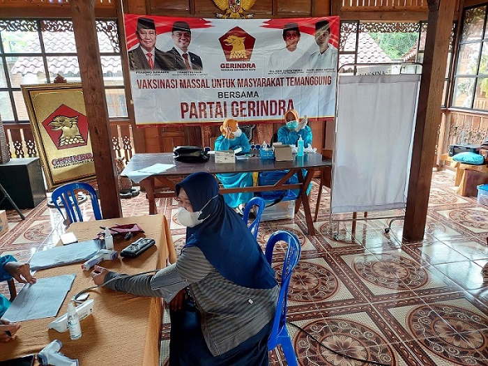 GERINDRA Temanggung Menyelenggarakan Vaksinasi 