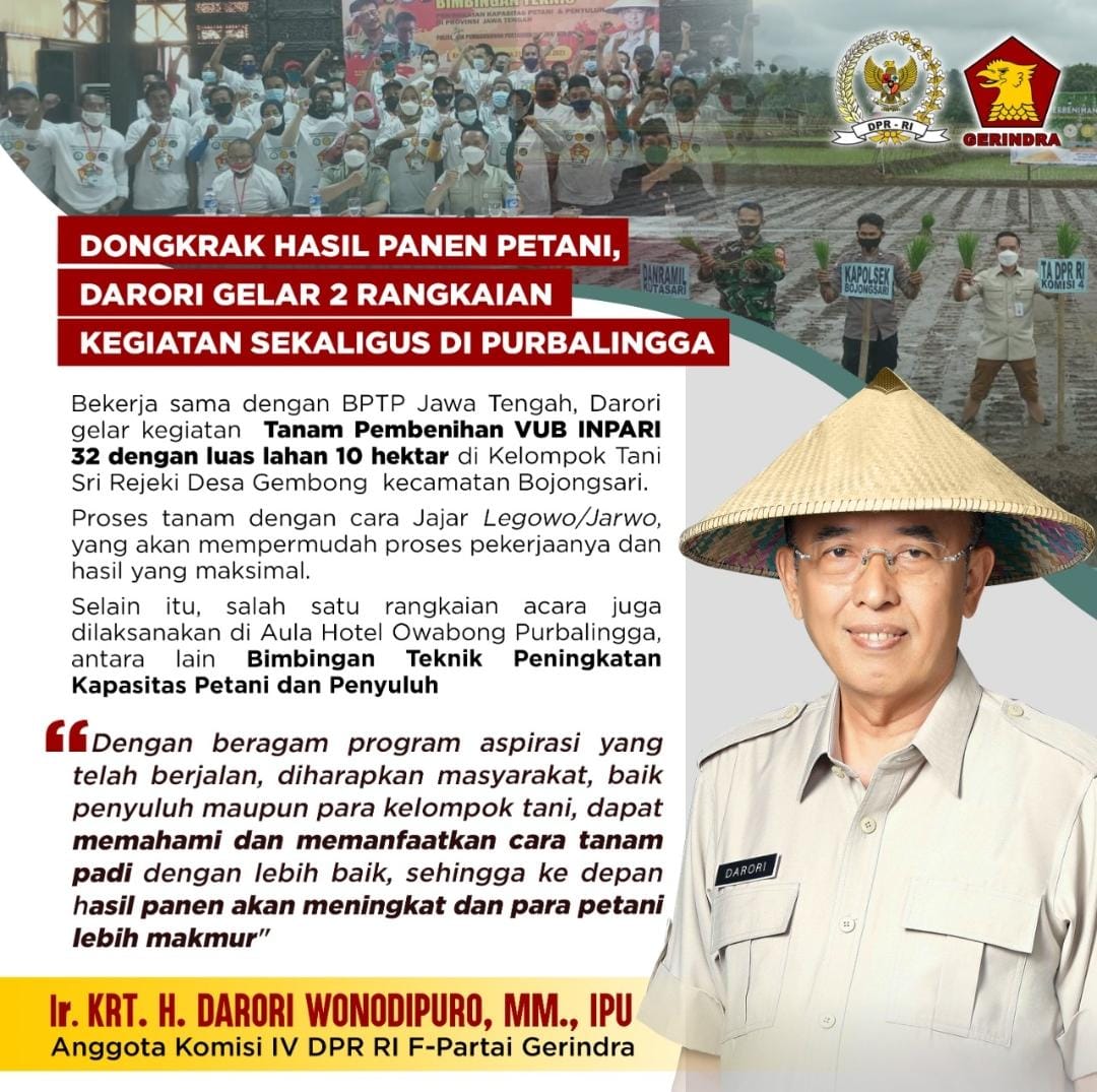 Darori Dongkrak Hasil Panen Petani Purbalingga