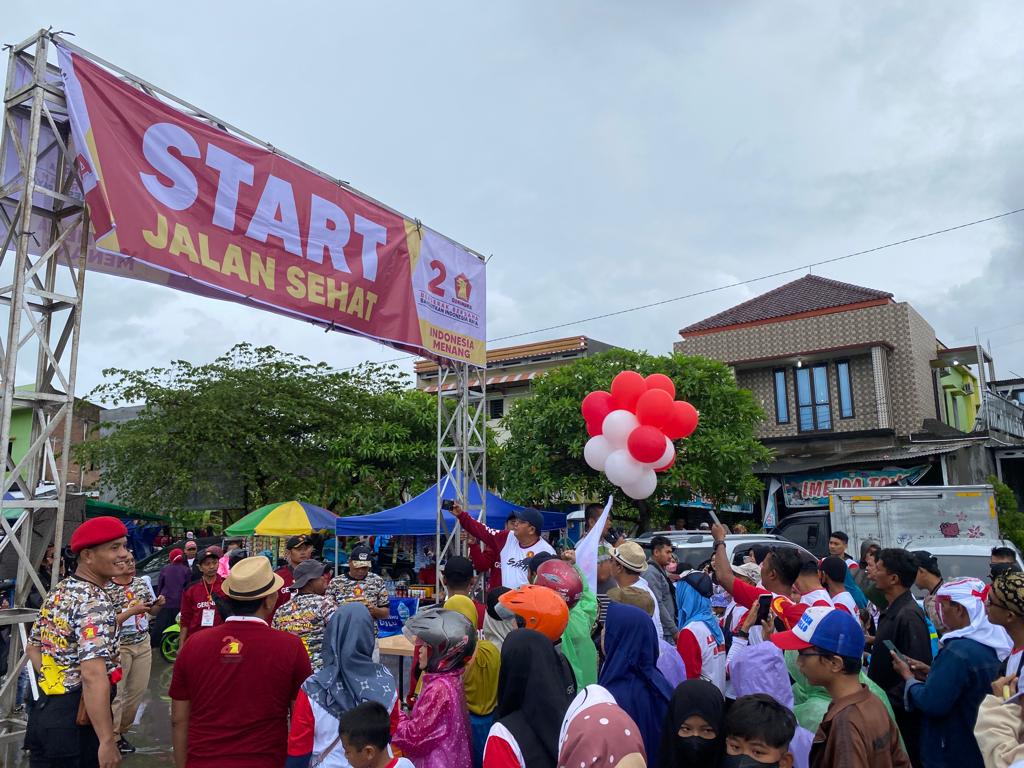 Gelar HUT Ke-15 DPC Gerindra Kab Demak ; Adakan Jalan Sehat dan Bagi-bagi hadiah