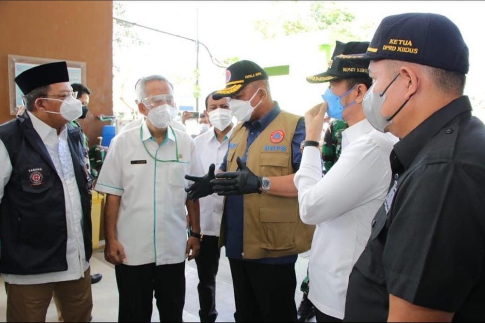 Abdul Wachid dan Kepala BNPB Memantau Langsung Penanganan Covid-19 di Kabupaten Kudus